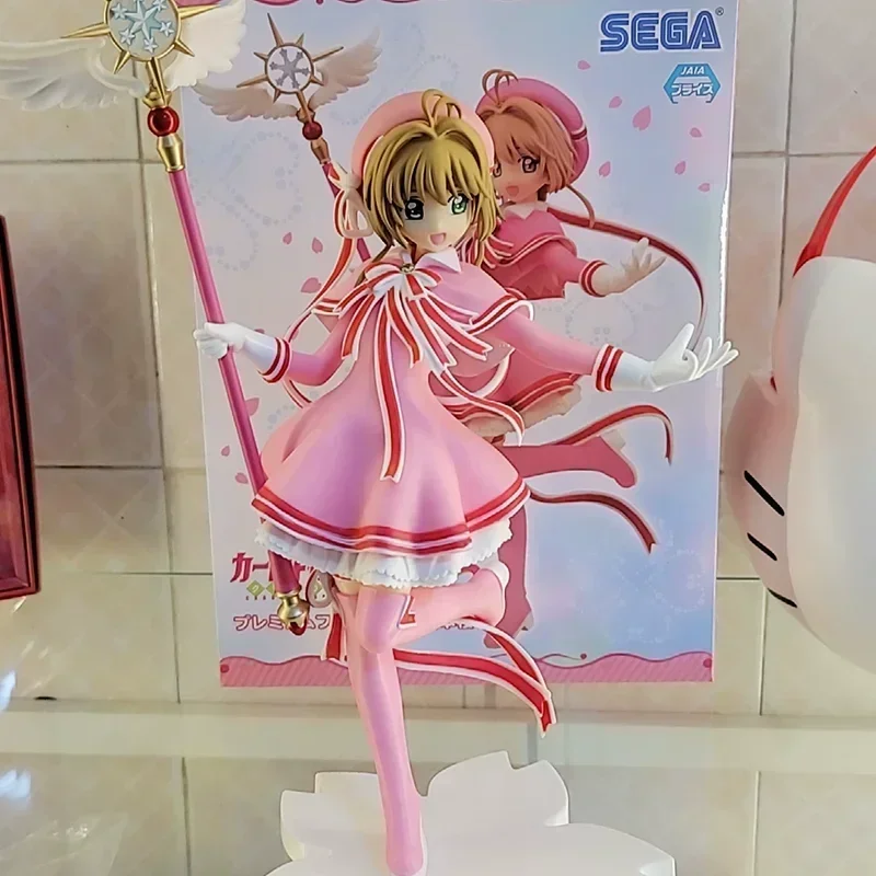 Genuine Original Sega Action Figure Cardcaptor Sakura Kinomoto Sakura Kawaii  Anime Figure Collection Model Room Decor Gift