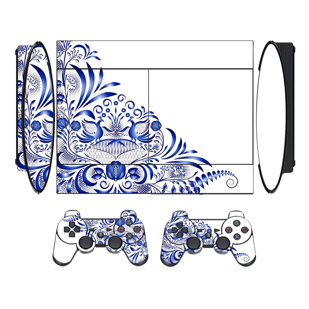 Black & White สติกเกอร์ไวนิลสติกเกอร์สำหรับ Sony PS3บางเฉียบและ2 Controller Skins สติกเกอร์