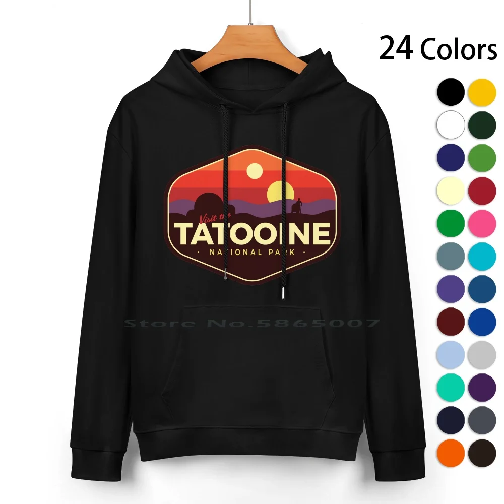 Tatooine National Park Cotton Hoodie Sweater 24 Colors Tatooine Nerd Geek Luke Skywalker Princess Leia Han Solo R2d2 C3po Boba