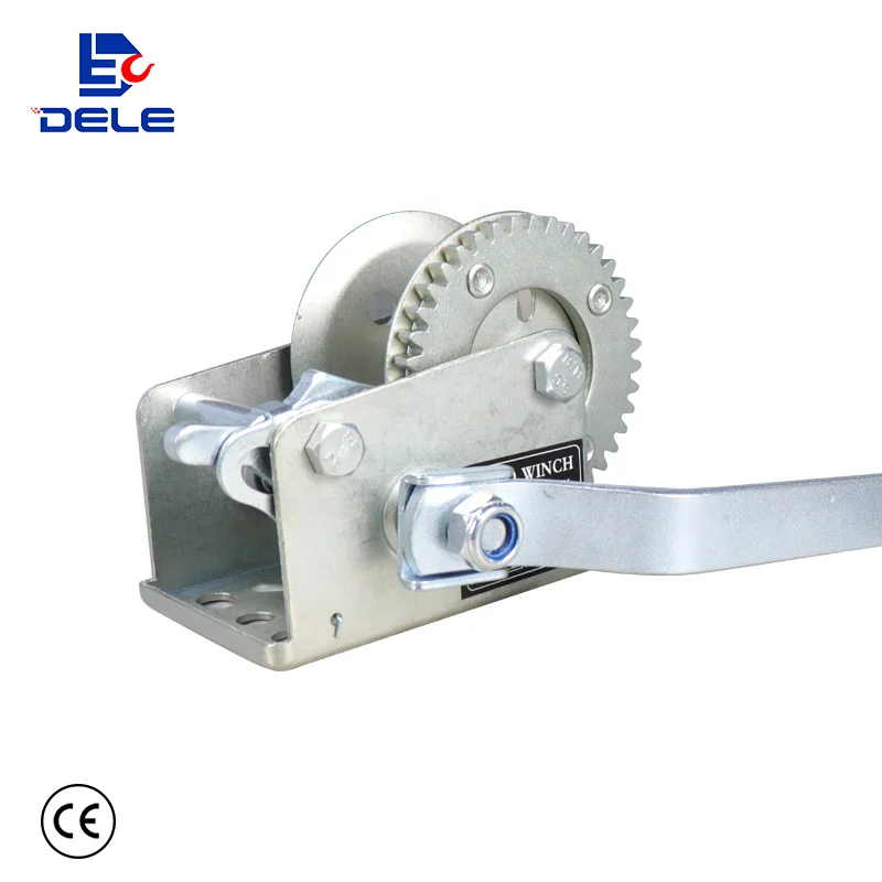 High Quality 600LBS Small Stainless Steel Hand Winch With Wire Rope On Sale