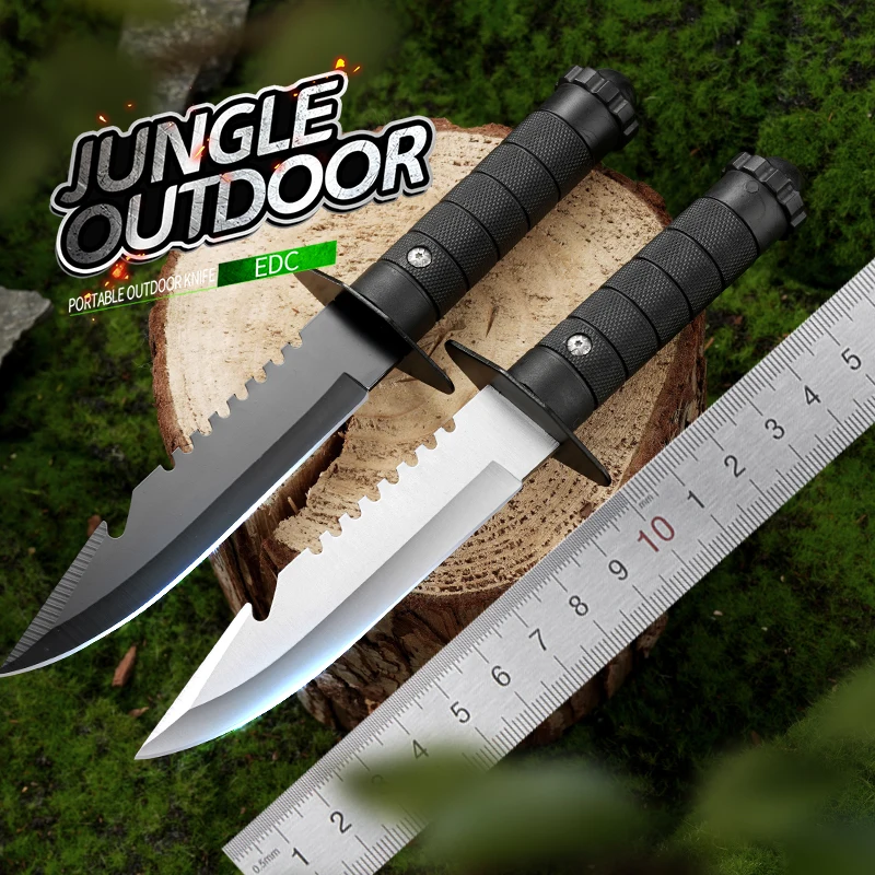 Outdoor High Hardness Cutter, EDC Portable Survival Knife, Fixed Blade, Multi-purpose Camping Fruit Knife and Hunting Knife