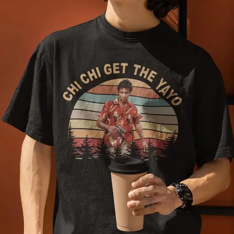 

Винтажная футболка Chi Get The Yayo, полные размеры, S 5XL, разноцветная