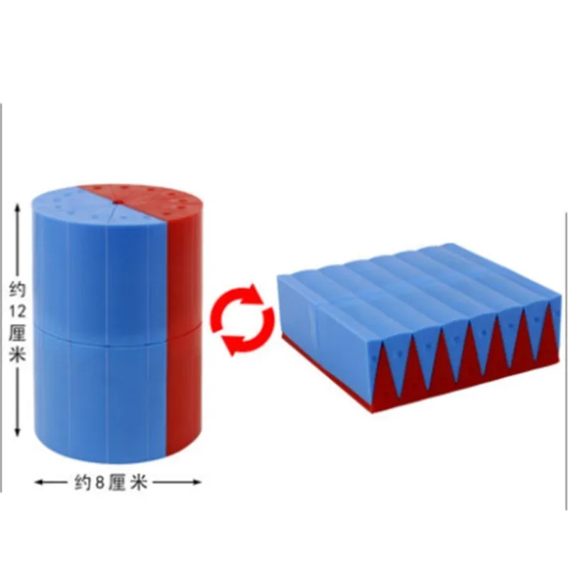 Cylinder volume Surface area derived Demonstrator cuboid primary school mathematics teaching aid