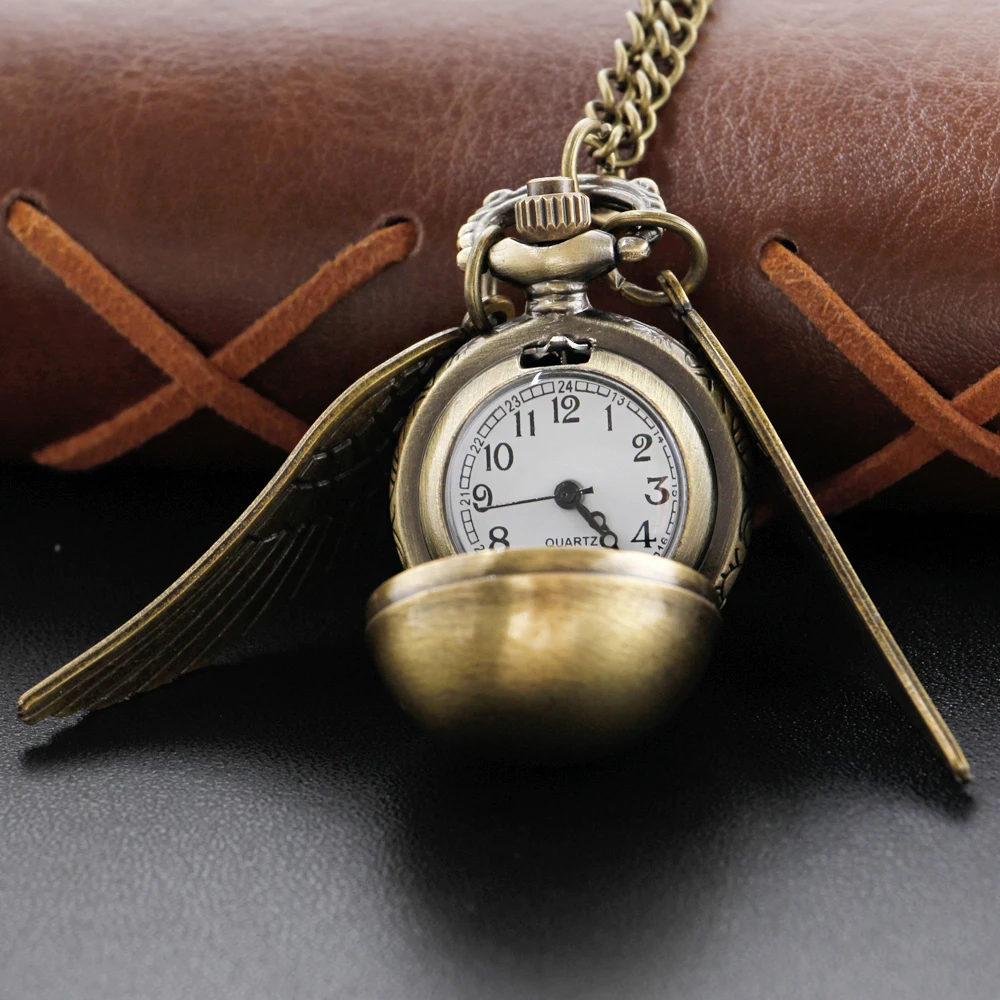 Movie Magic Ball Quartz Pocket Watch Exquisite Necklace Pendant Fob Chain Vintage Steampunk Pocket Watch Men and Women Cf1124