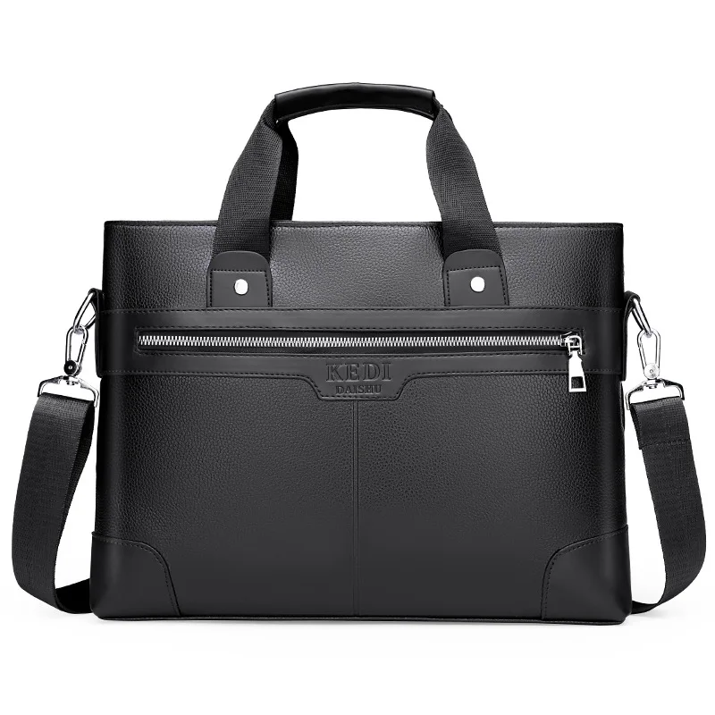 Scione Men‘s Leather Briefcase Bag New Portable Business Bag For Men Office Laptop Messenger Bag Leather Tote Bag K499