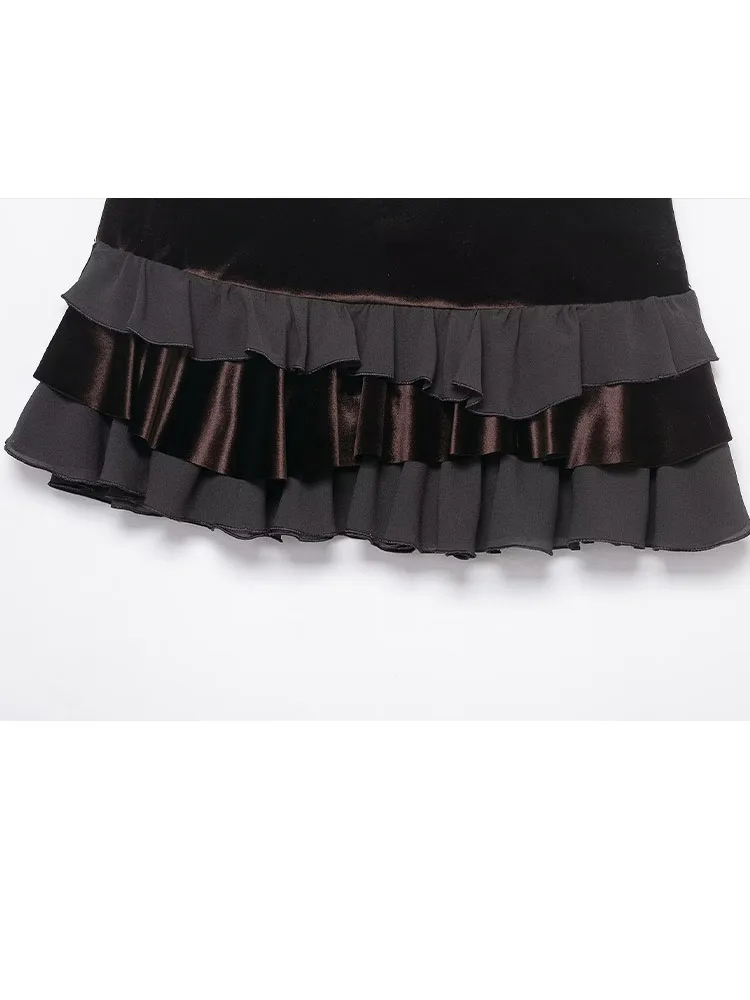 HH Frauen Mode Gespleißt Layered Dekoration Mini Rock Weibliche Sommer Elegante Party Low-Taille Sexy Zipper Schlank Street Style rock