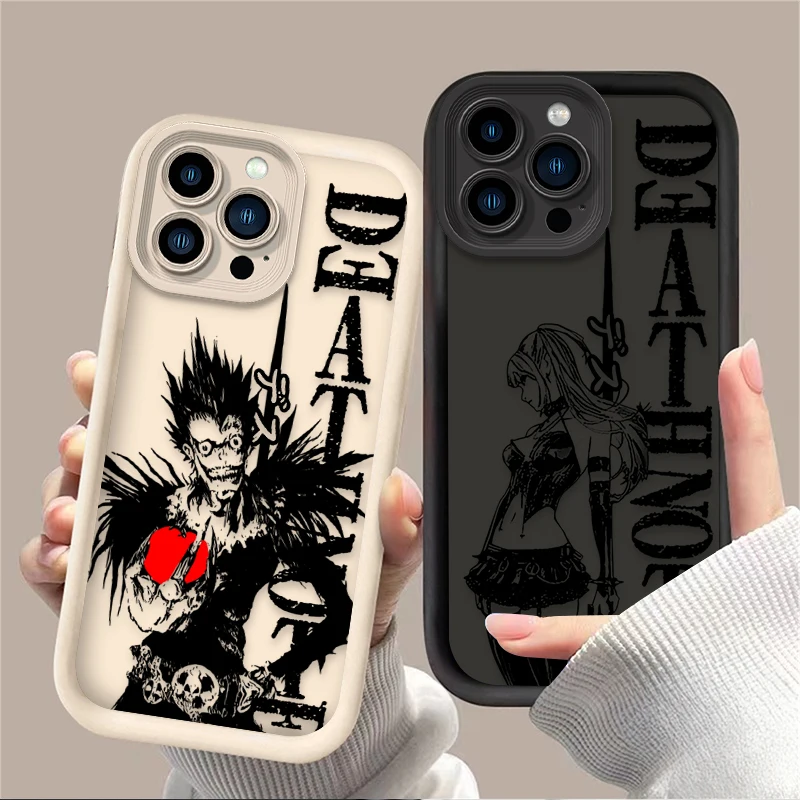 Funda de teléfono Anime Death Note para iPhone 17 Air 16 16E 15 14 13 12 11 Pro Max X XS X S Max XR SE 2020 SE4 7 8 funda trasera de silicona