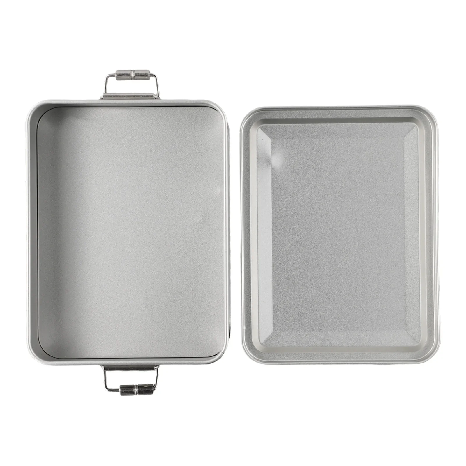 Metal tin silver black flip top storage box tool box coin candy key business card storage box with lid food tin box storage jar