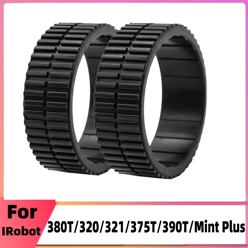 Anti-Slip Tires Replacement For IRobot Braava 390T/380T/375T/321/320/Mint Plus 5200/4200 Cleaning Robot Durable Wheel Track Tire