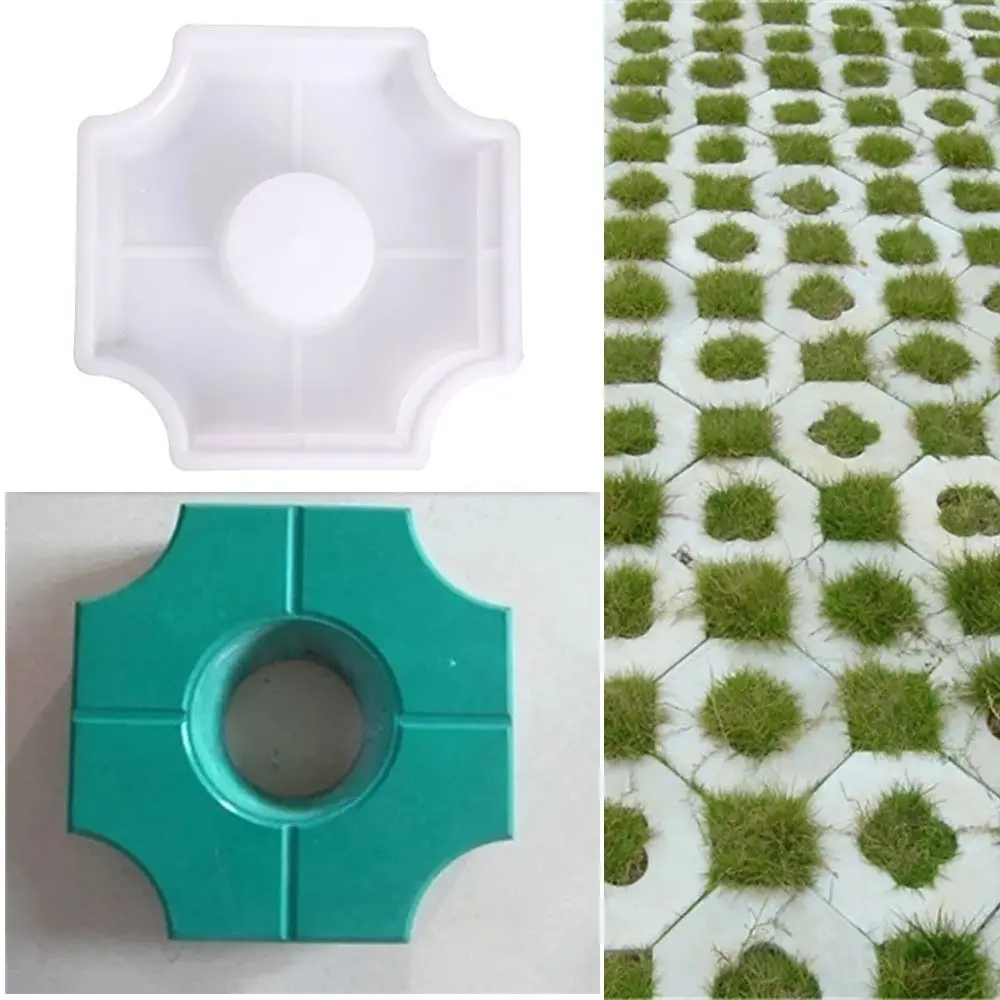 Molde de plástico hueco para adoquines de 25x6cm, molde para hacer caminos de césped y hormigón, molde reutilizable para adoquines DIY.