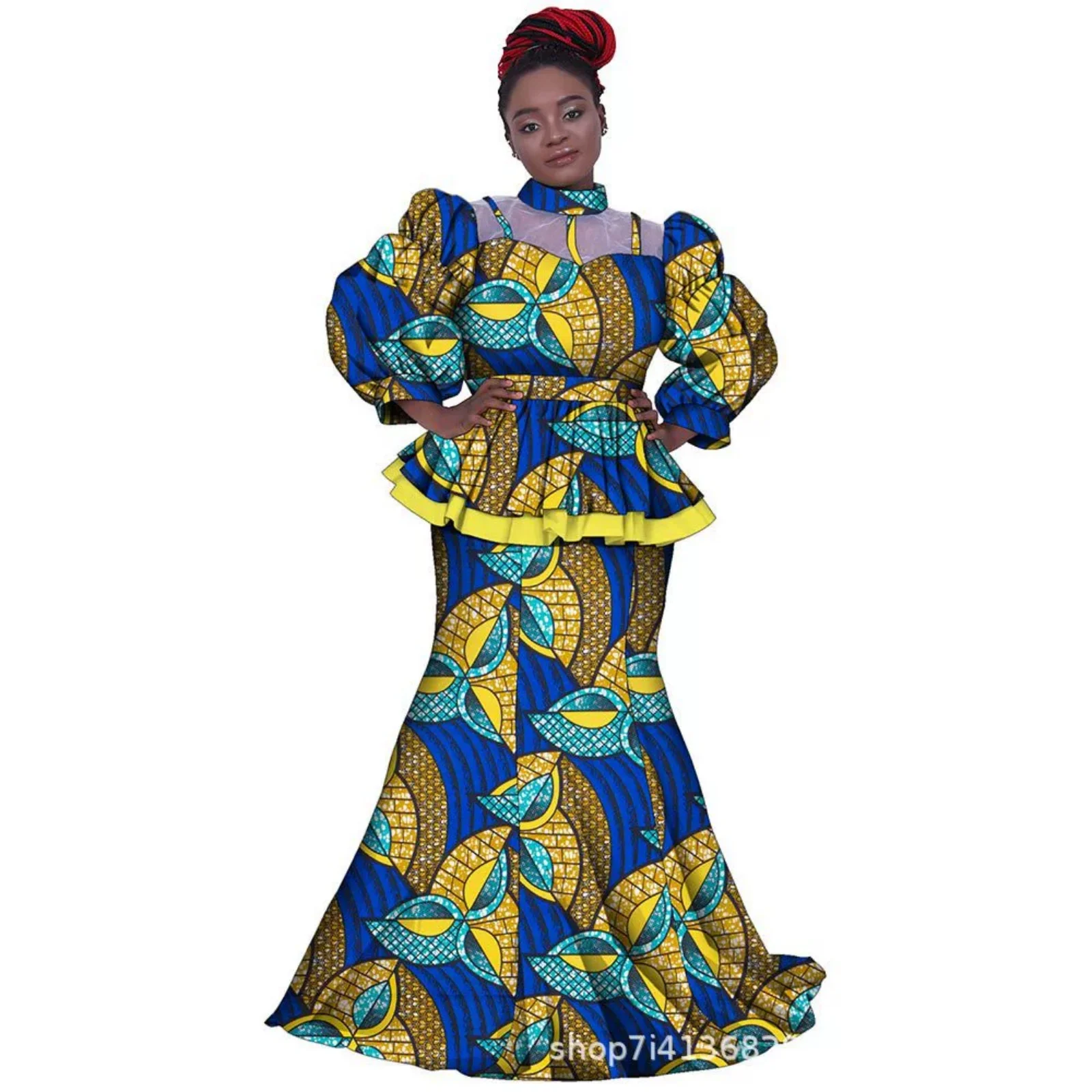 

New Women African Plus Size Evening Dresses Wedding Party Long Luxury Skirt Set Gown Maxi Mermaid Dress Ankara Dresses Clothing