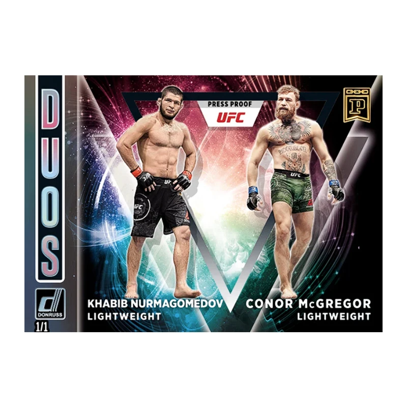 Amanda Nunes Khabib Nurmagomedov Conor Mcgregor Panini Donruss UFC Series Diy Homemade Collection Flash Card Toys Gift - view 5