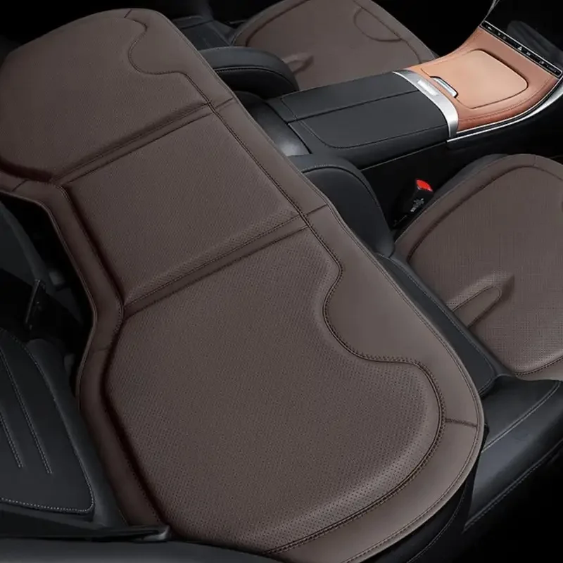 Car PU Leather Rear Seat Cushion Set Four Seasons Ventilated Comfortable Split Three-Row Auto Seat Cushion for Vehicle