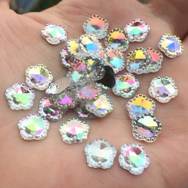 7*10mm White AB Clear&Transpar - Nail Art Wedding review and price