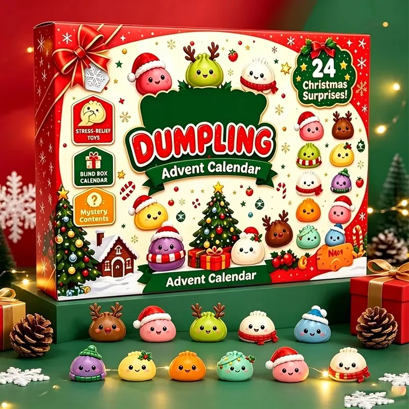 2027 Christmas Countdown Calendar 3D Decor* Fidget Doll *Advent Calendar Surprise Box Stress Relief Toy New Year Holiday Gift
