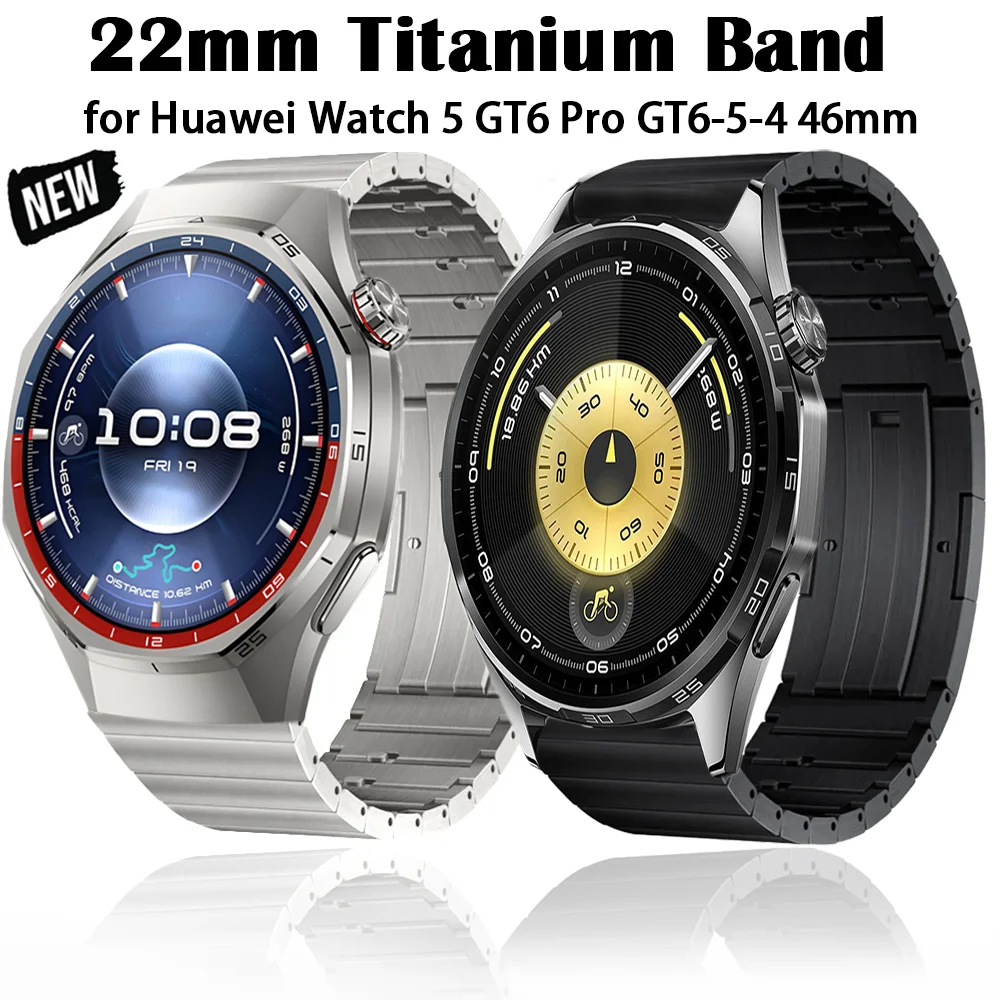22mm Titanium Band for Huawei Watch GT6 Pro 5 GT6 46mm Quick Release Strap Bracelet Huawei Watch 4 3 GT5 GT4-3-2 46mm Wristband