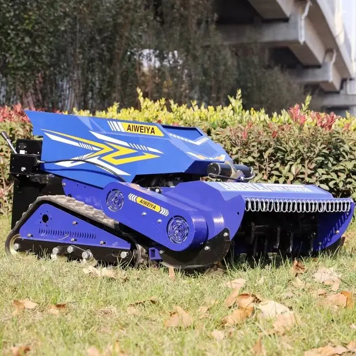 Robot tondeuse à fléaux télécommandé personnalisé, multifonctionnel pour les parcs, les aéroports, l'agriculture, la foresterie et l'entretien de pelouses à grande échelle