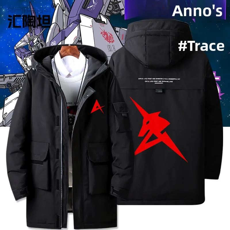 

Худи в стиле аниме, коллаборация Down Jaet, зимнее пальто, молодежный стиль, свободный крой, полиэстер, застежка-молния