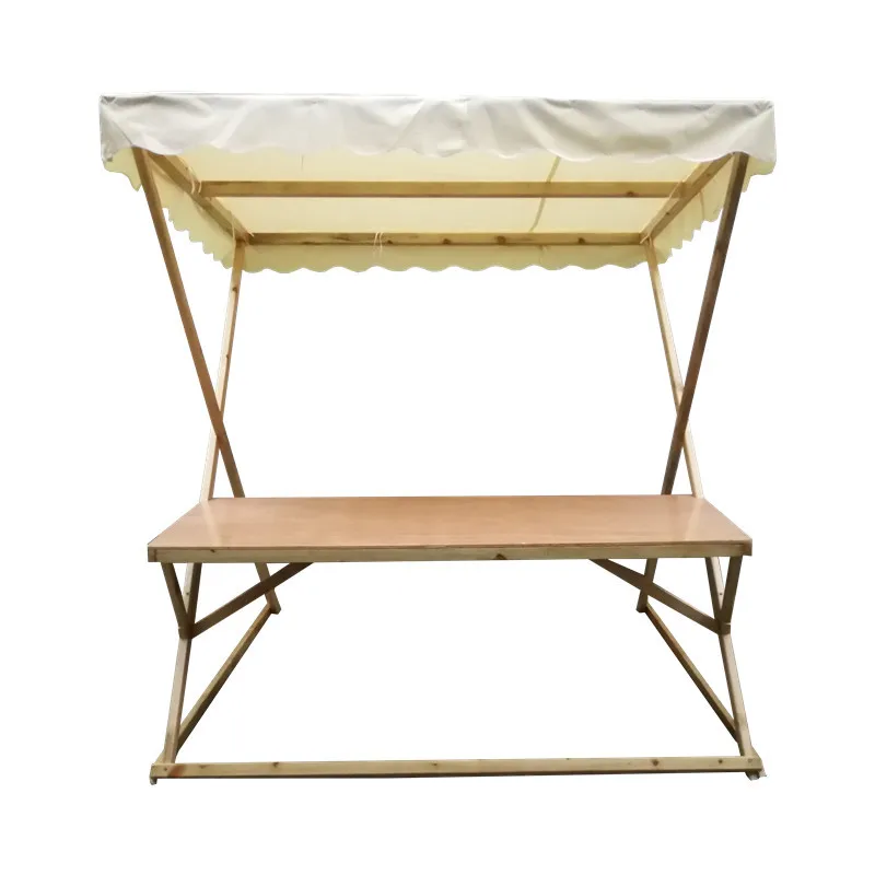 Outdoor market mobile booth preservative wood activity shed truck creative stall display stand snack cart float