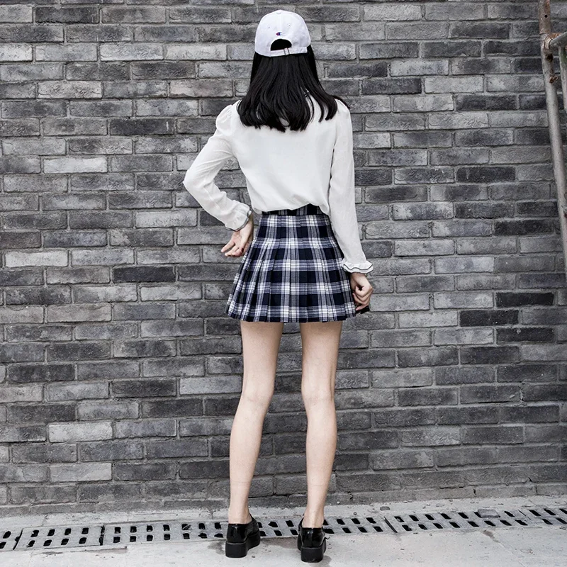 Pleated Plaid Skirt Egirl Eam School Girl Uniform Y2k Korean Style Kawaii High Waist Short Mini A Line Summer Women\'s Clothing