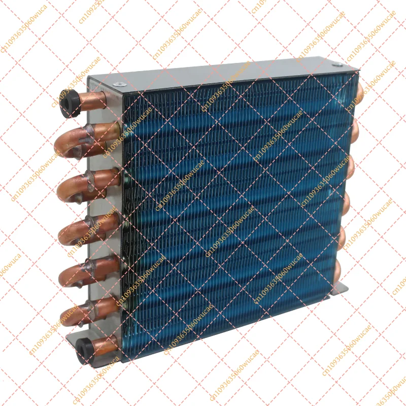 small-shell-condenser-radiator-refrigerator-freezer-water-cooled-aluminum-fin-and-copper-tube-heat-exchanger-with-fan-air-cooled