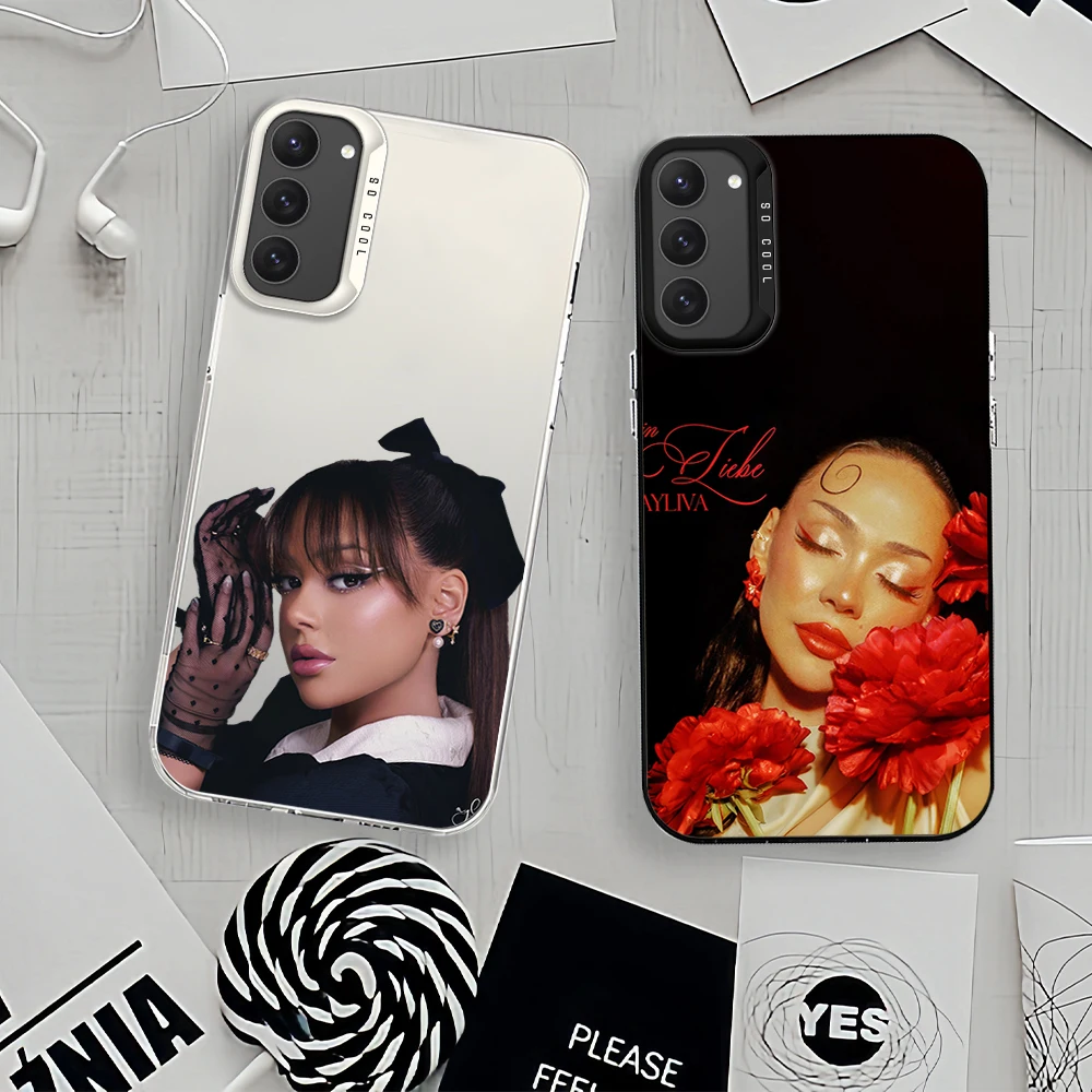 Singer Ayliva in liebe For Samsung Galaxy A52 A324G S23 S22 S24 Ultra Black White Shockproof Cover Laser IMD Phone Case