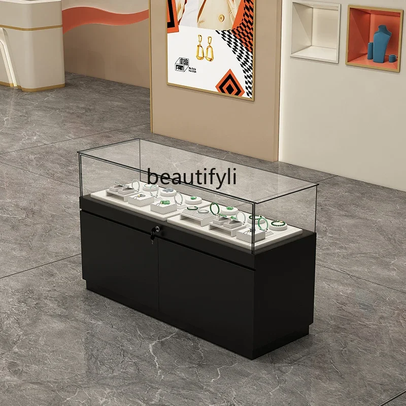 Jewelry Display Cabinet Mobile Phone Eyes, Museum Cultural Relics Display Cabinet Sample Glass Counter