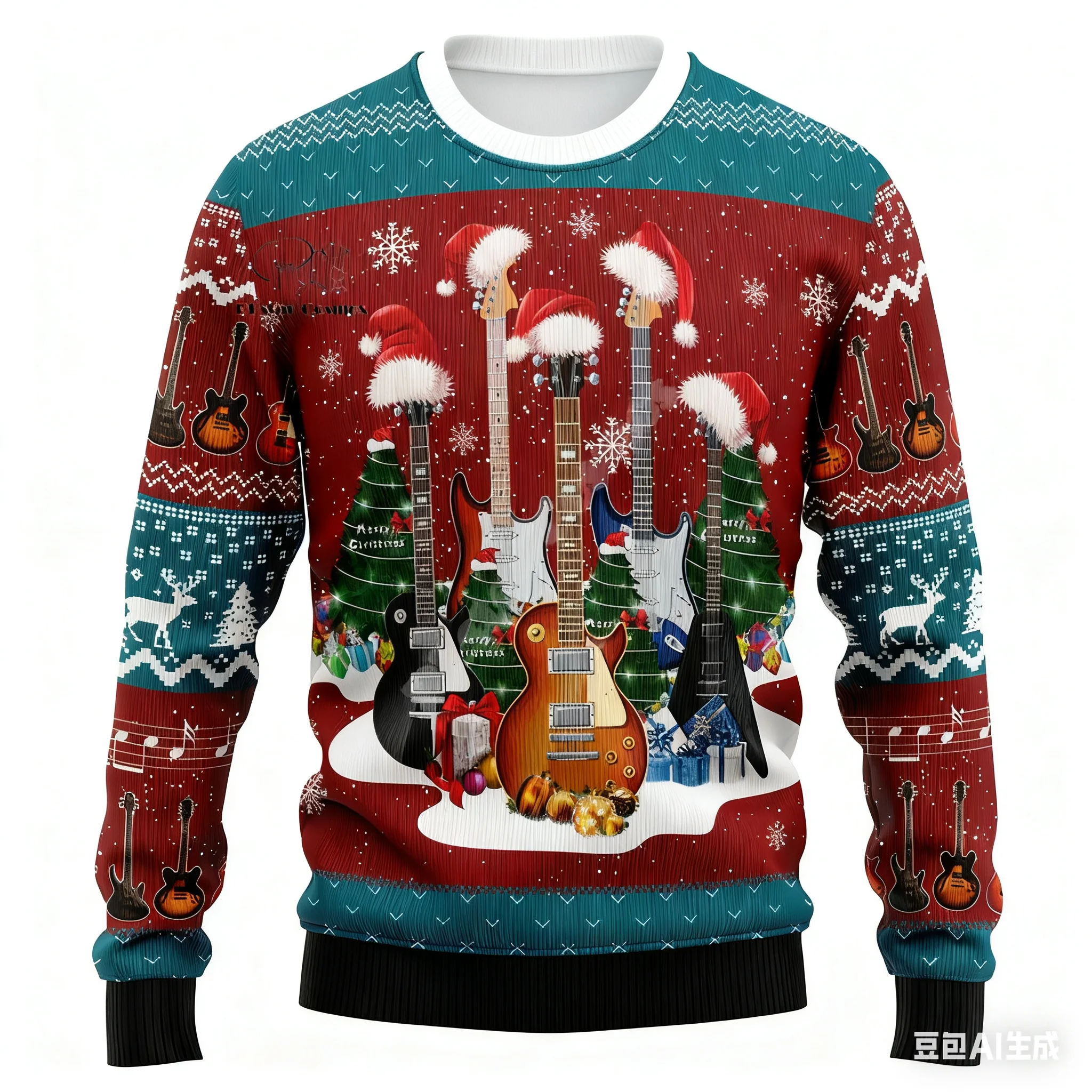 2026 Kerst Kerstman Graffiti Vintage Retro Winter Lelijke Trui 3 Dprint Harajuku Trui Casual Grappige Lange Mouwen