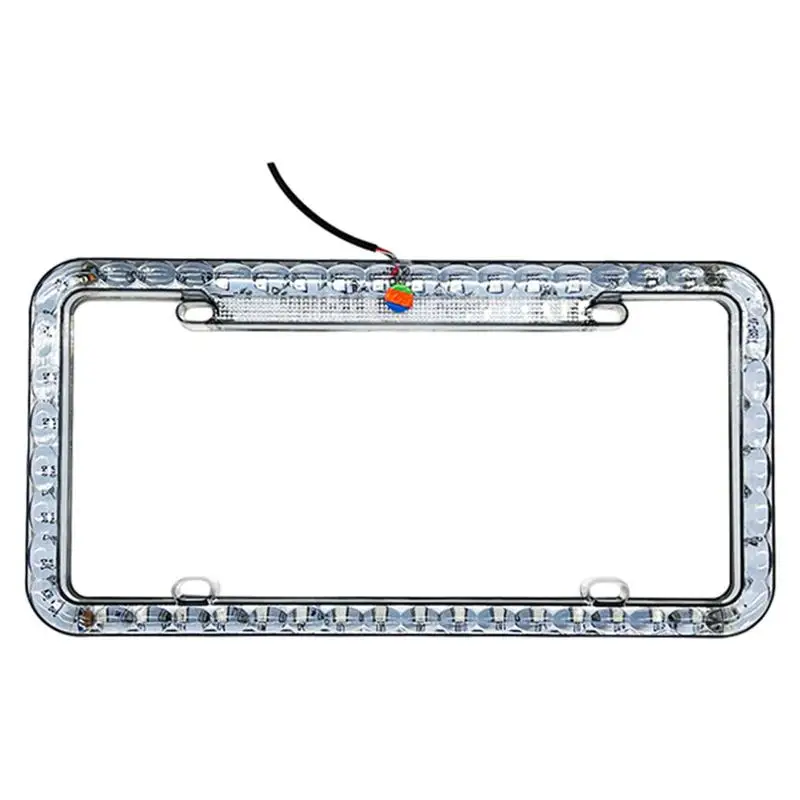 LED License Plate Light Dustproof Light License Plate Frame Multifunctional License Plate Frame With Light LED License Plate