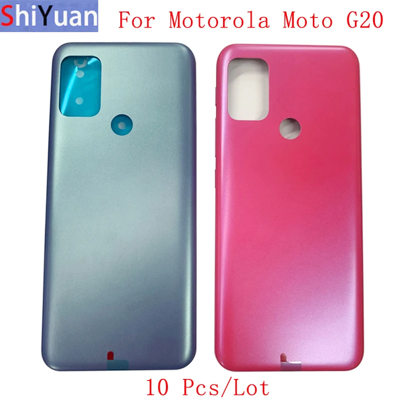 10Pcs/Lot Battery Cover Back Rear Door Housing Back For Motorola Moto G20 XT2128-1 XT2128-2 Battery Cover Replacement Parts