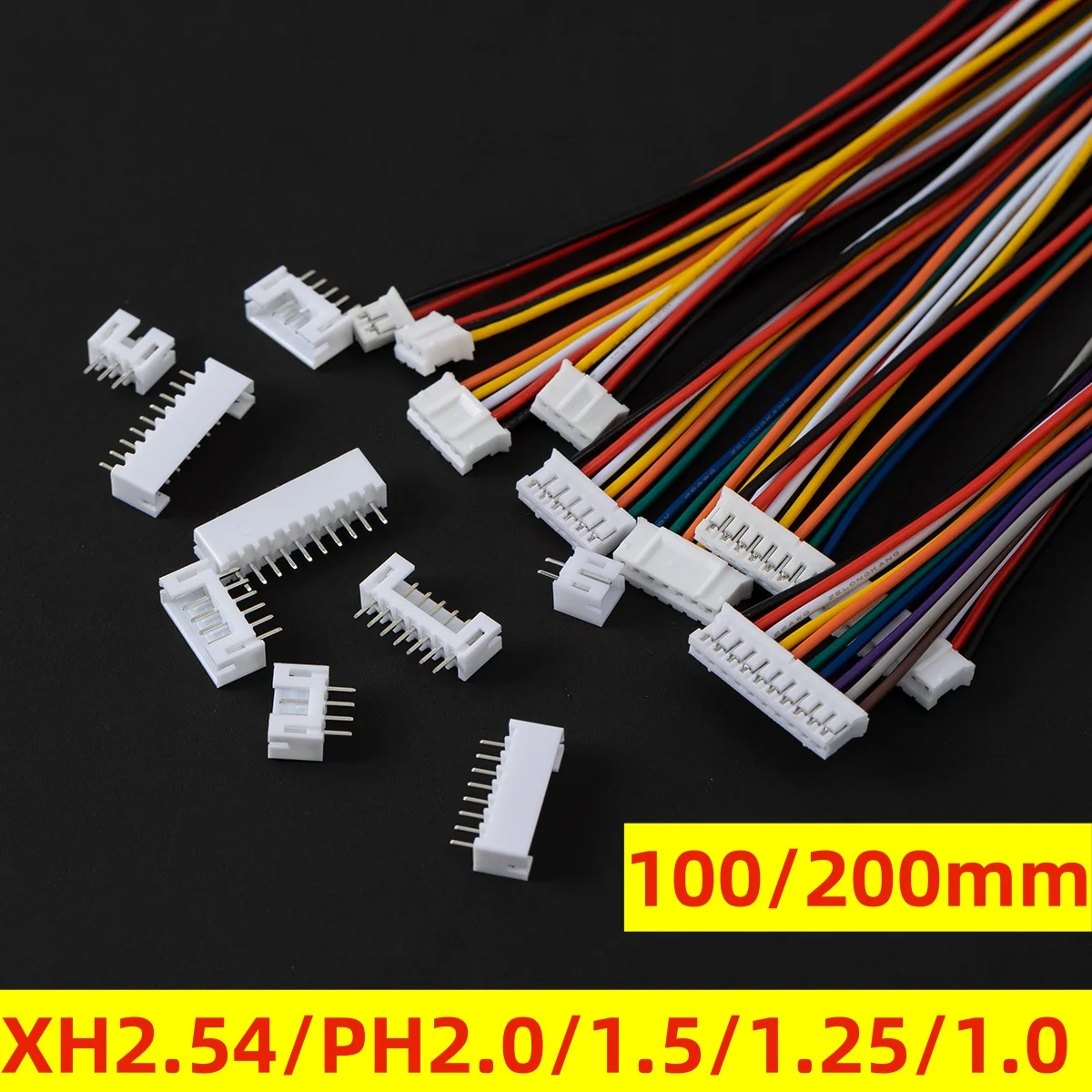 와이어 케이블 커넥터, JST XH2.54 XH ZH PH2.0, 1.25mm, 1.5mm, 2.0mm, 2.54mm, 2, 3, 4, 5, 6, 7, 8, 9, 10 핀 암수 플러그 소켓, 5 세트 