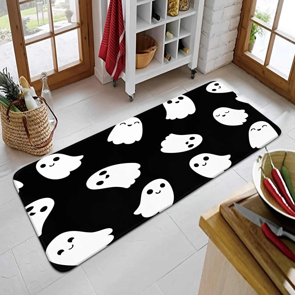 Halloween Entryway Doormat Non Slip Washable Rug For Kitchen Bathroom Indoor Outdoor Home Decors (40*60cm/50*80cm/45*120cm)