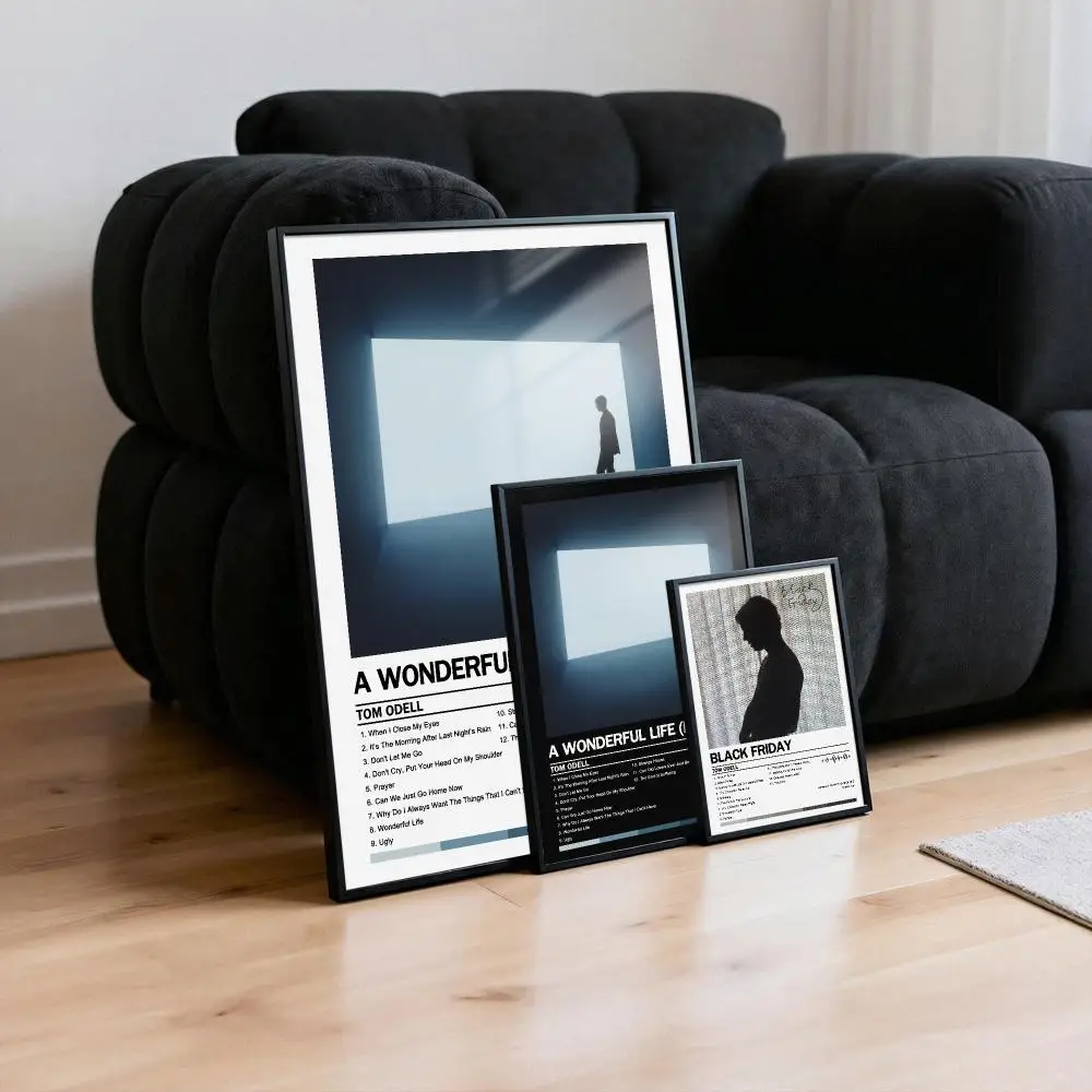 Tom Odell Poster Peelable Self-Adhesive Album Cover Poster Stickers, Frameless Wall Art for Singer Band Pop Rap Bedroom