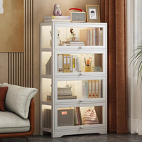Handmade display cabinet, transparent acrylic bookshelf, dust-proof bookshelf, storage rack, living room storage cabinet