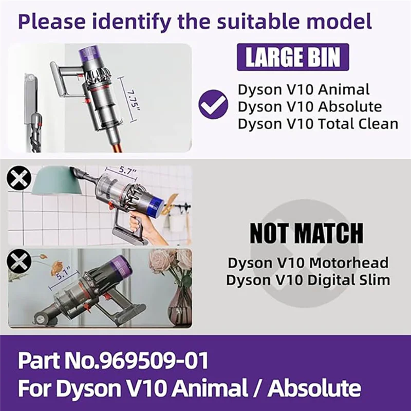 A98G-New Replacement Trash Cans Dust Container Bin For Dyson V10 SV12 Vacuum Cleaner Accessories 969509-0 Spare Parts All New