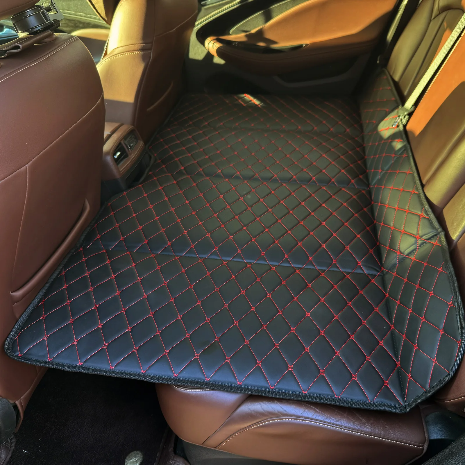 

Car Mattress PU Leather Portable Back Seat Travel Mattress Non-Inflatable Portable Back Seat Mattress for Sedan SUV Truck