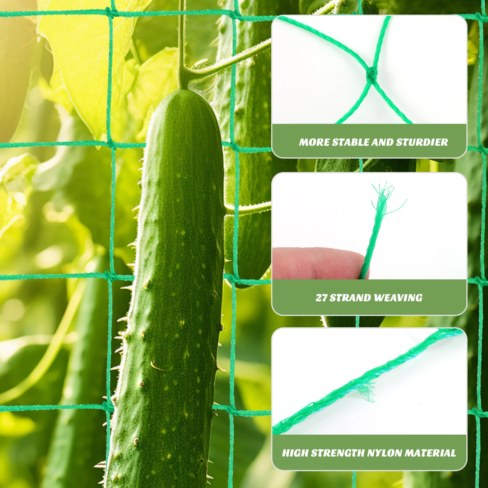 Rete per piante Rete per traliccio da giardino per verdure Traliccio di cetrioli Fagioli di cetriolo Supporto per vite Strumento per la crescita delle piante