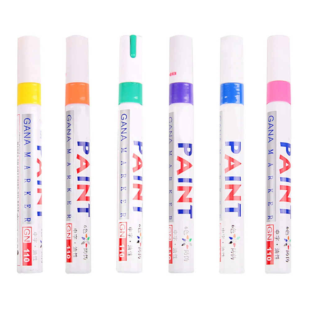 

6Pcs Colorful Markers Industrial Paint Pens Durable Waterproof Car Scratch Repair Graffiti Home Office Paint Pens