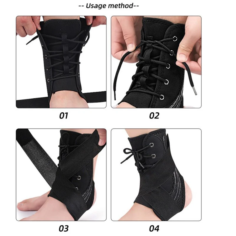 1pc Ankle Brace Support Adjustable Bandage Sports Foot Anklet Wrap Elastic For Guard Sprains Injury Protector Unisex