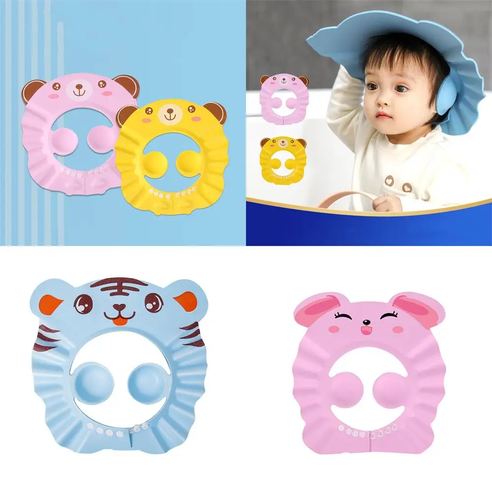 

Cartoon Children Kids Adjustable Safe Ear Protection Baby Shower Cap Hair Wash Hat Head Cover