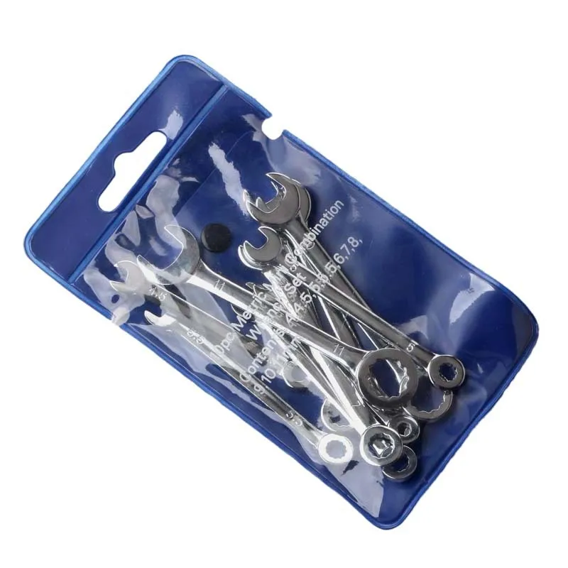

10-piece metric and imperial mini open-end dual-purpose wrench set, including both metric and imperial double-ended wrenches