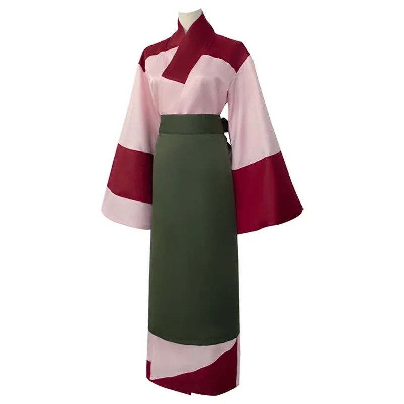 Anime Inuyasha Sango Costume Cosplay Grembiule di Halloween Fodera Uniforme per Uomo Adulto Donna Festa di Carnevale Abito Kimono Giapponese