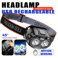 Powerful LED Headlamp IPX4 Waterproof Emergency Head Flashlight 250LM XPE LED Headlamp 500mAh for Outdoor Fishing Camping Hiking