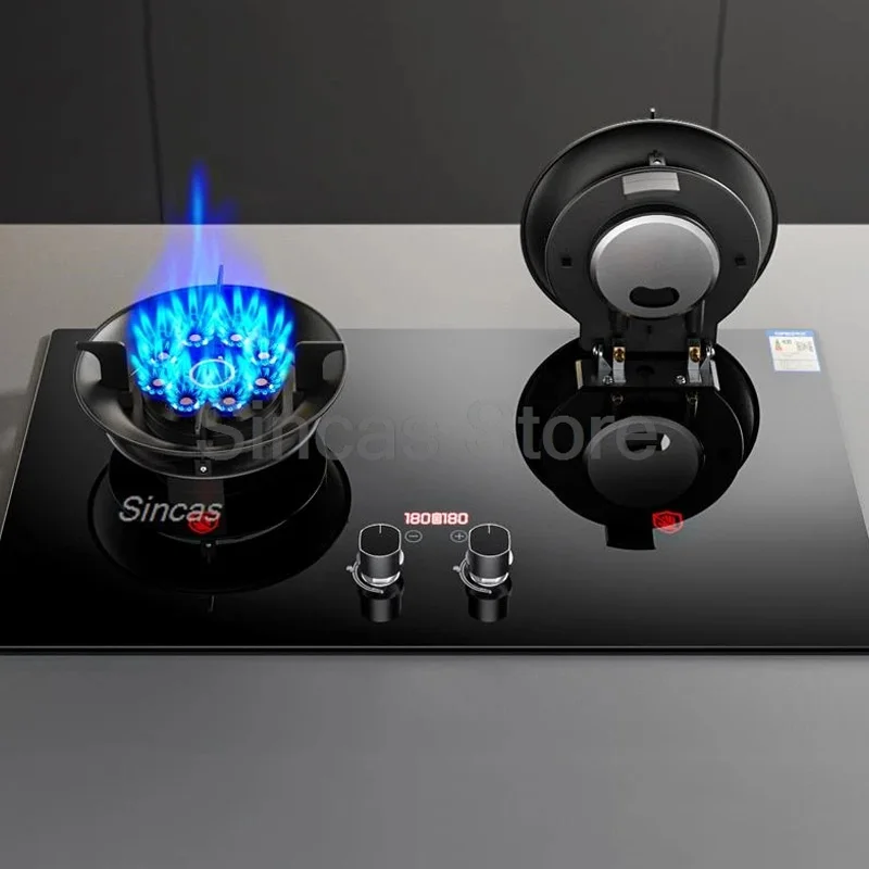 Cuisinière à gaz à deux brûleurs cuisinière à gaz de cuisine à feu féroce de bureau cuisinière à gaz double cuisinière à gaz naturel/GLP intégrée cuisinière à gaz à double usage