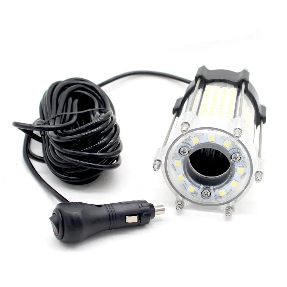 Venta al por mayor, potente señuelo de pesca de calamar Led subacuático de 12V, luz verde para barco de pesca