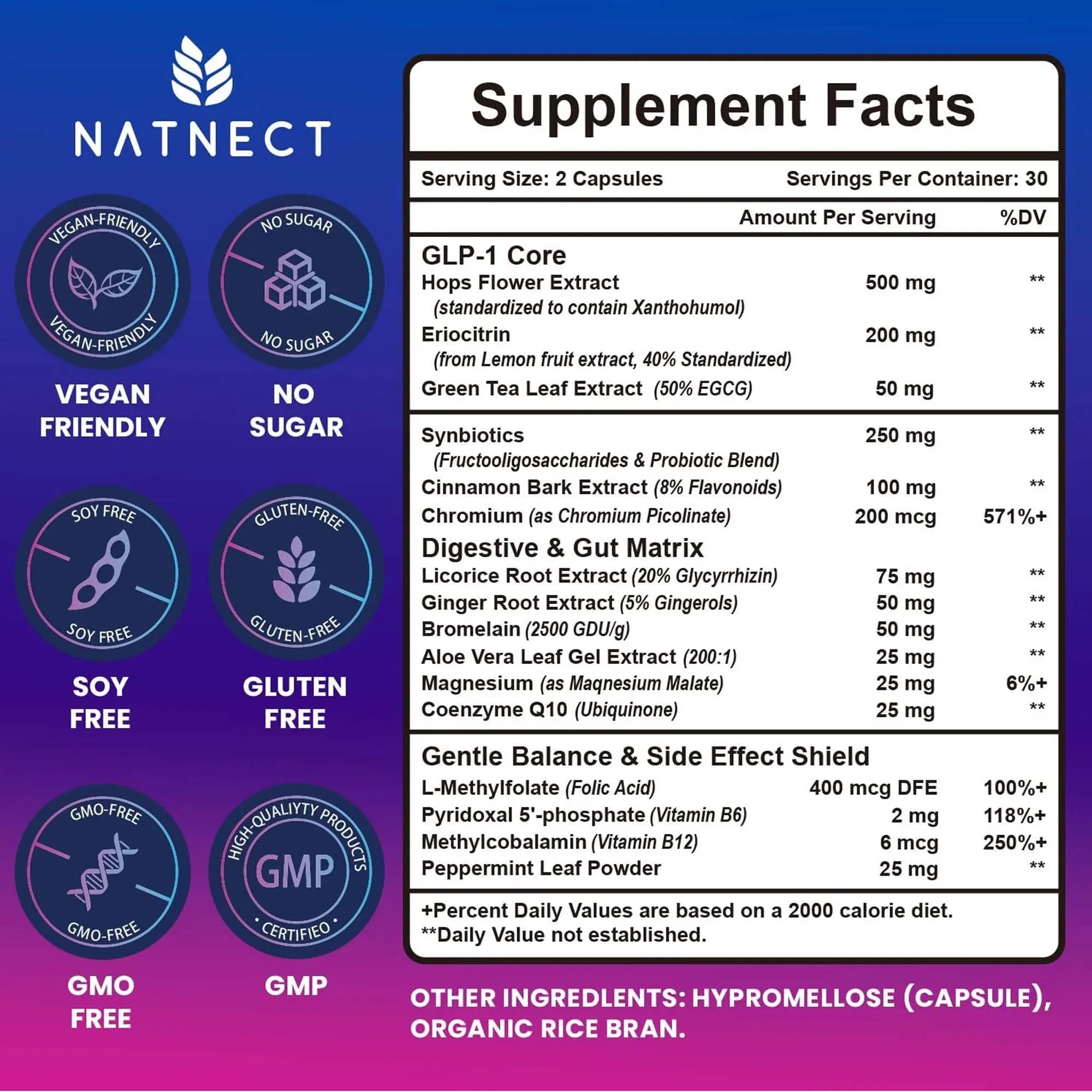 GLP-1 Supplement Capsules, Weight Loss Anti Cellulite Promote Thigh Waist Belly Fat Reduction Slim Down Body Slimming
