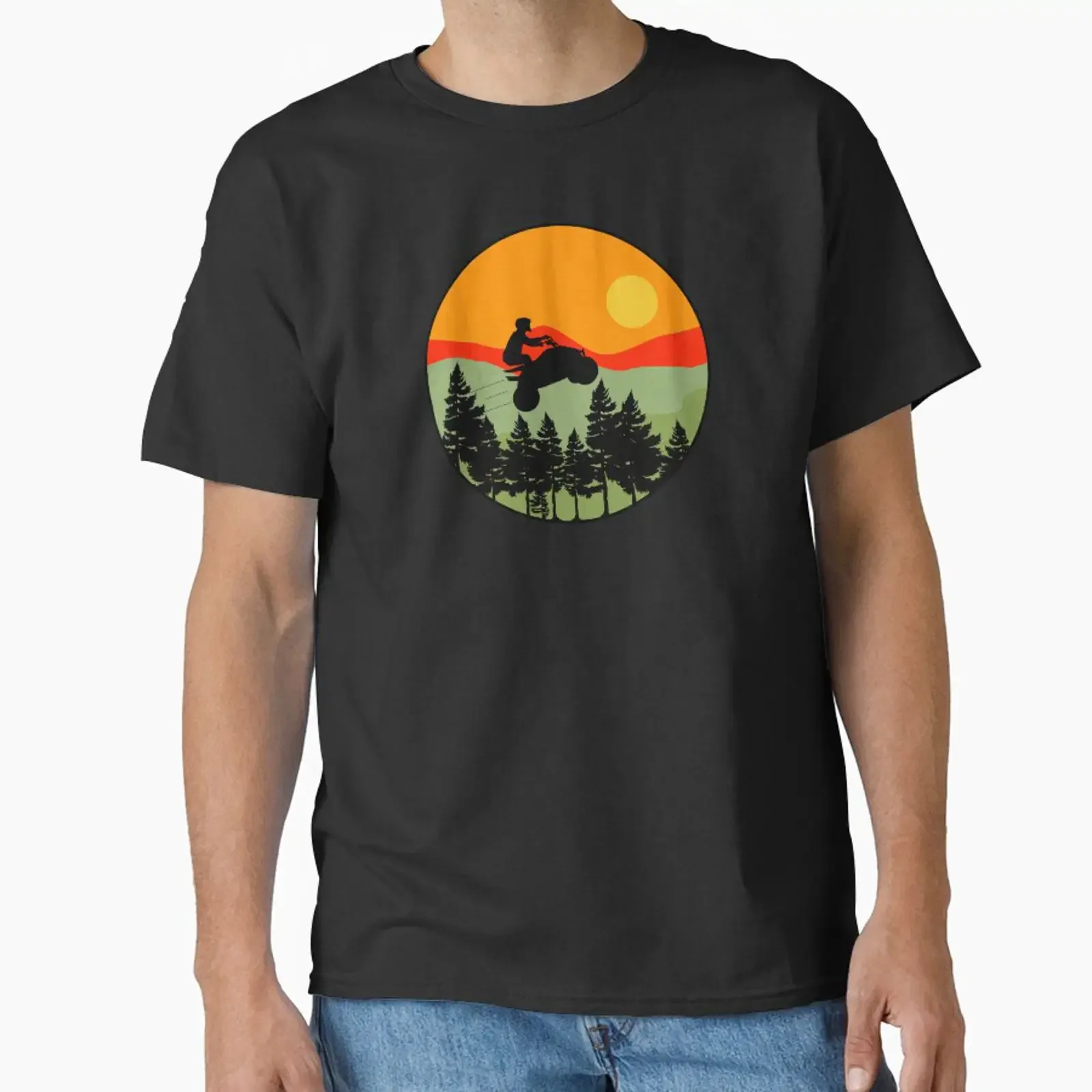 Quad Lover Fan-T-Shirt, entworfen und verkauft von Rused, Vintage-Look, gewaschene Grafik, stilvolle Designerkleidung, weich, vielseitig, dehnbar