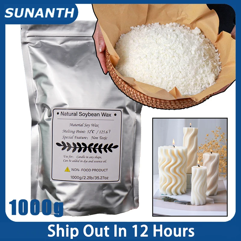 1000/500/250/100 جرام شمع الصويا الطبيعي DIY بها بنفسك الشموع اليدوية الحرف 100% شمعة معطرة خالية من المضافة مجموعة صنع المواد الخام