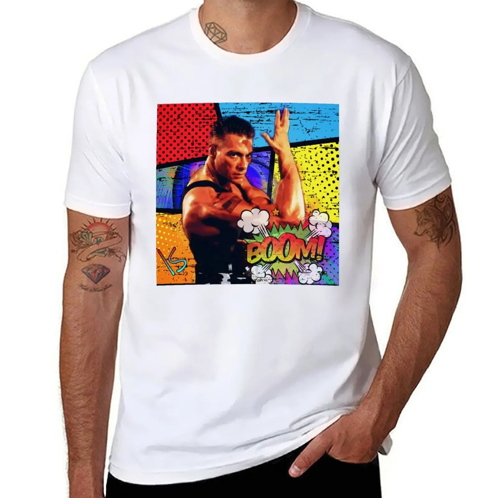 

t shirts custom high shirt man brand T-Shirt Claude Jean cotton print luxury t Damme quality shirt pack t Van