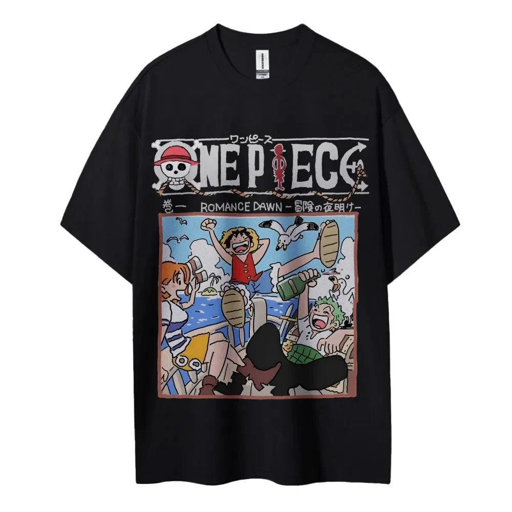 2026 Neujahrs-Sonderangebot ONE PIECE Fanartikel Herren 2025 Sommer Freizeit Übergroßes T-Shirt Manga-Themen-Party